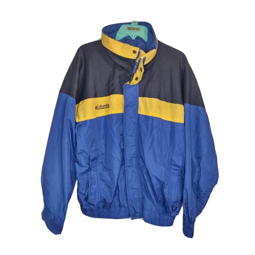 Vintage Columbia Bugaboo Jacket Mens Size Medium Blue Yellow